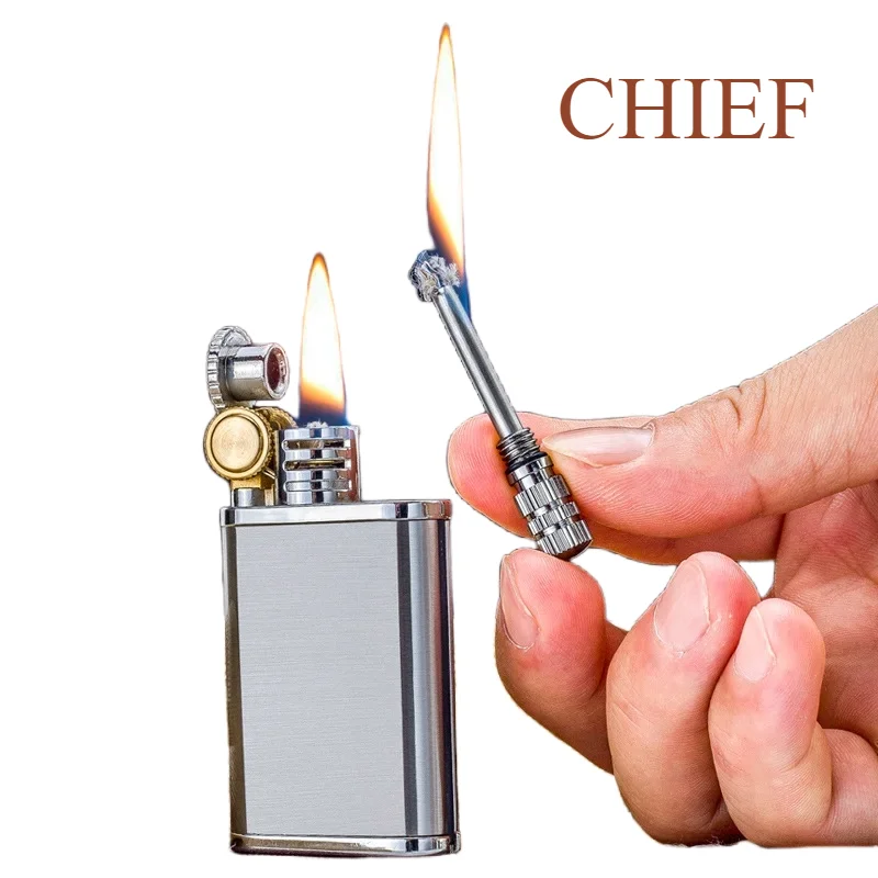 New Leader Kerosene Lighter with Ten Thousand Matches, Dual Use, Personalized and Creative, Match Windproof, Small Tool