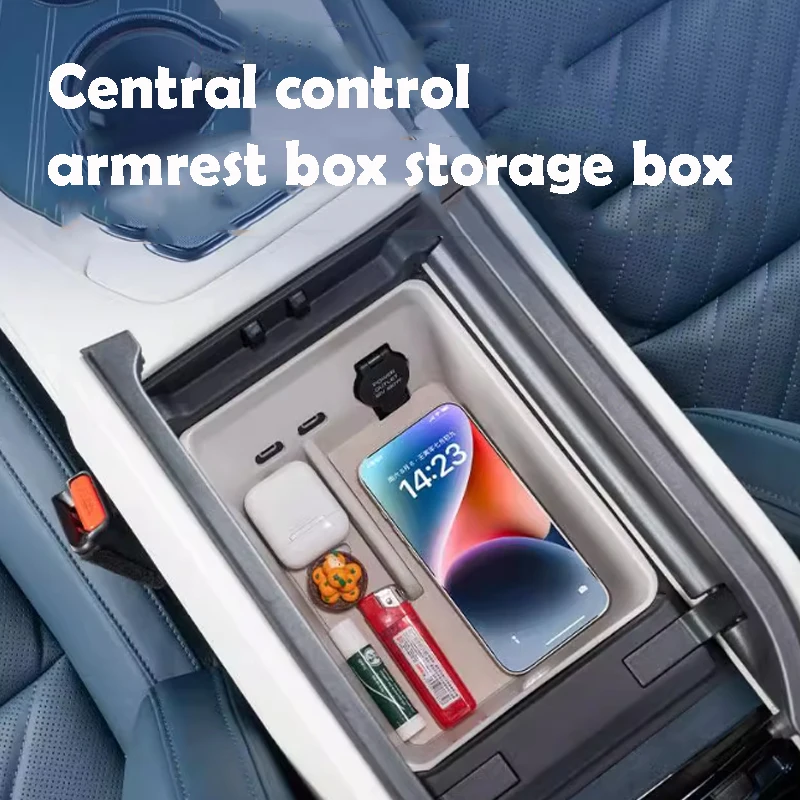 

For ZEEKR 001 2021-2025 Central Control Armrest Box Storage Box Interior Supplies Car Accessories