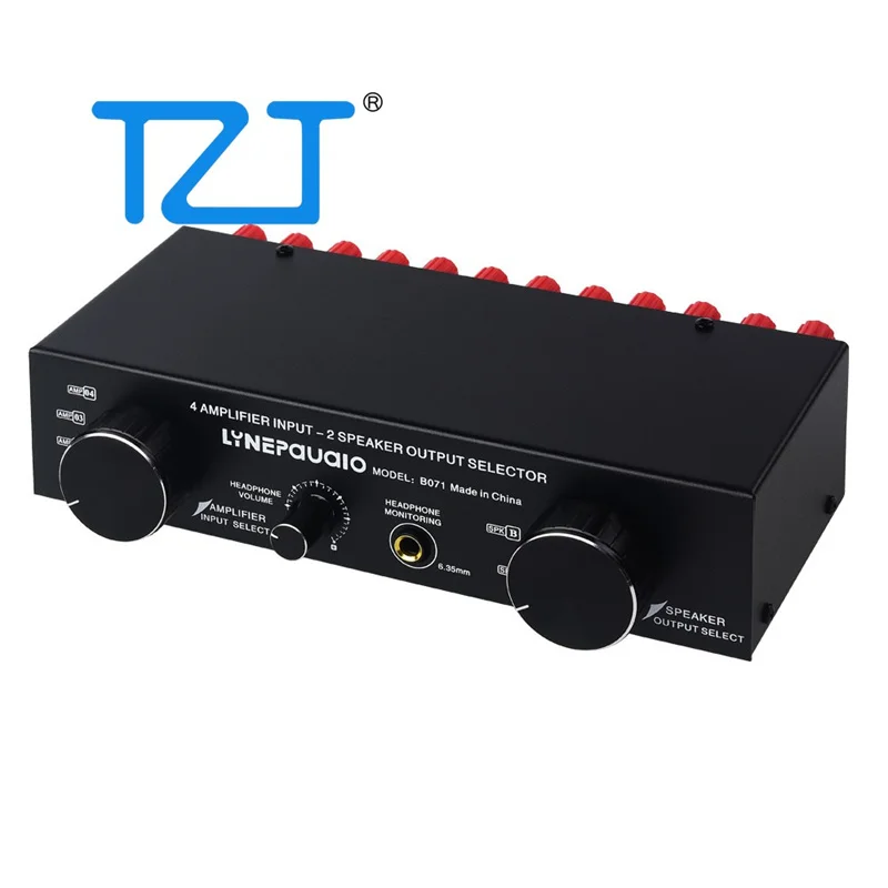TZT LINEPAUDIO Amplifier Speaker Switcher Amplifier Speaker pemilih mendukung 4 IN 2 OUT atau 2 IN 4 OUT