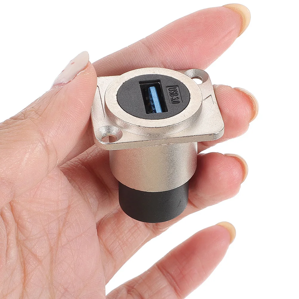 

USB 30 Panel Mount Coupler Resistance Easy Install for Data Transfer USB Bulkhead Adapter Bulkhead Connector