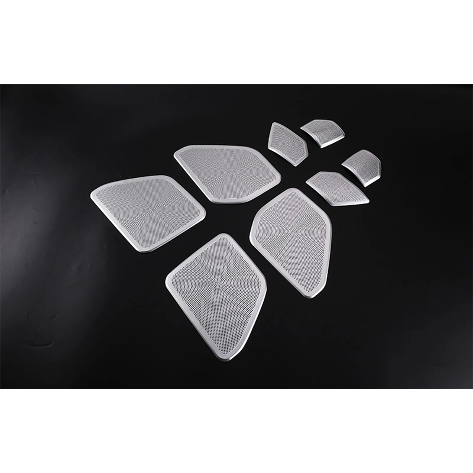 8PC Aluminum Silver Door Speaker Net Cover For Land Rover Defender 110 2020-2022 image 4