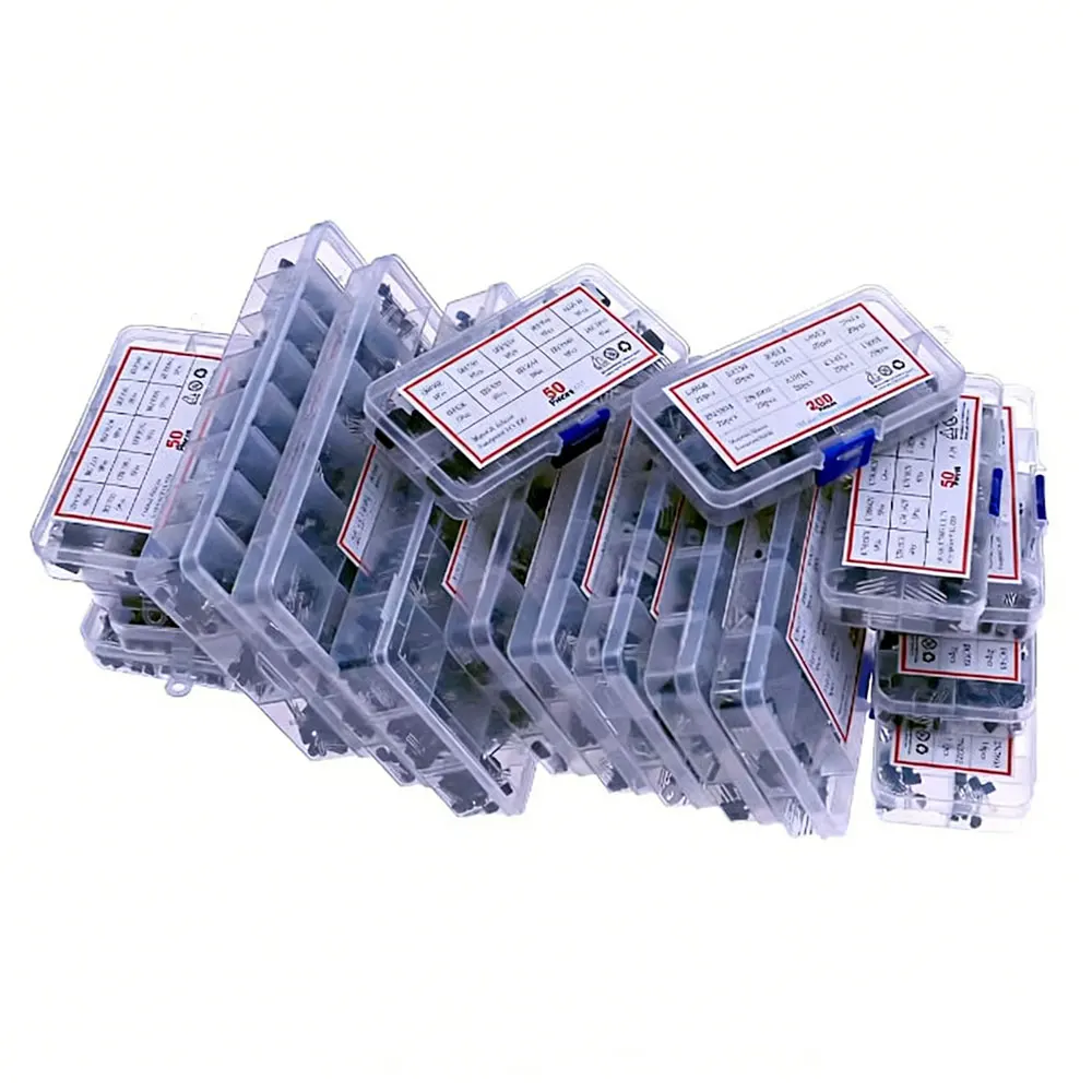 Series Mosfet Triode Thyristor PNP NPN Transistor Assortment Kit Box mixed combo pack commonly used TO-92 TO-92L TO-126 TO-220
