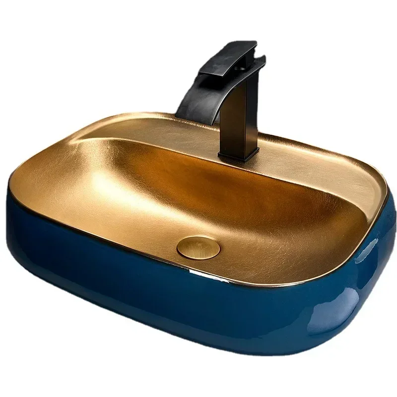 Y Table Basin Single Basin Ceramic  Bathroom Wash Basin Household Wash up Sink Commercial Washbasin Art Washstand