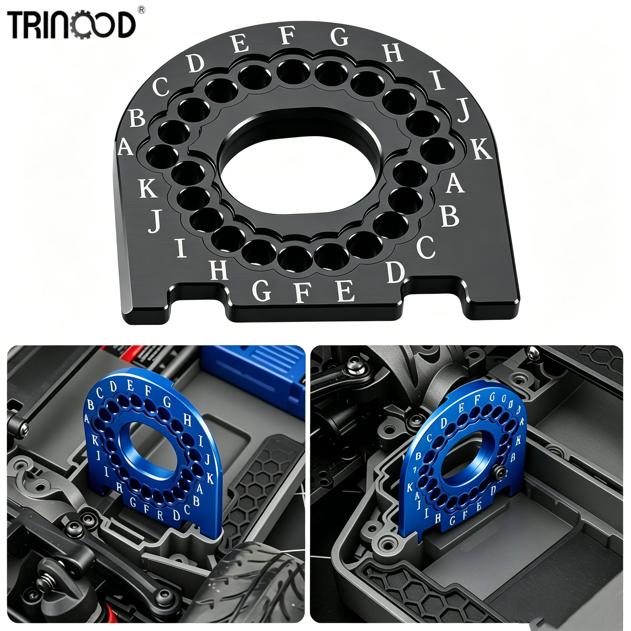 TRINOOD – support de moteur en aluminium pour voiture RC 1/10, base fixe, pièces de mise à niveau, accessoires