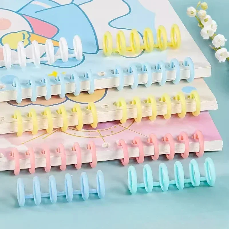 

6 Holes Loose-leaf Paper Book Circles Ring 10pcs Scrapbook Album Binder Spiral A4/5 Notebook Binding Clips Stationery Supplies