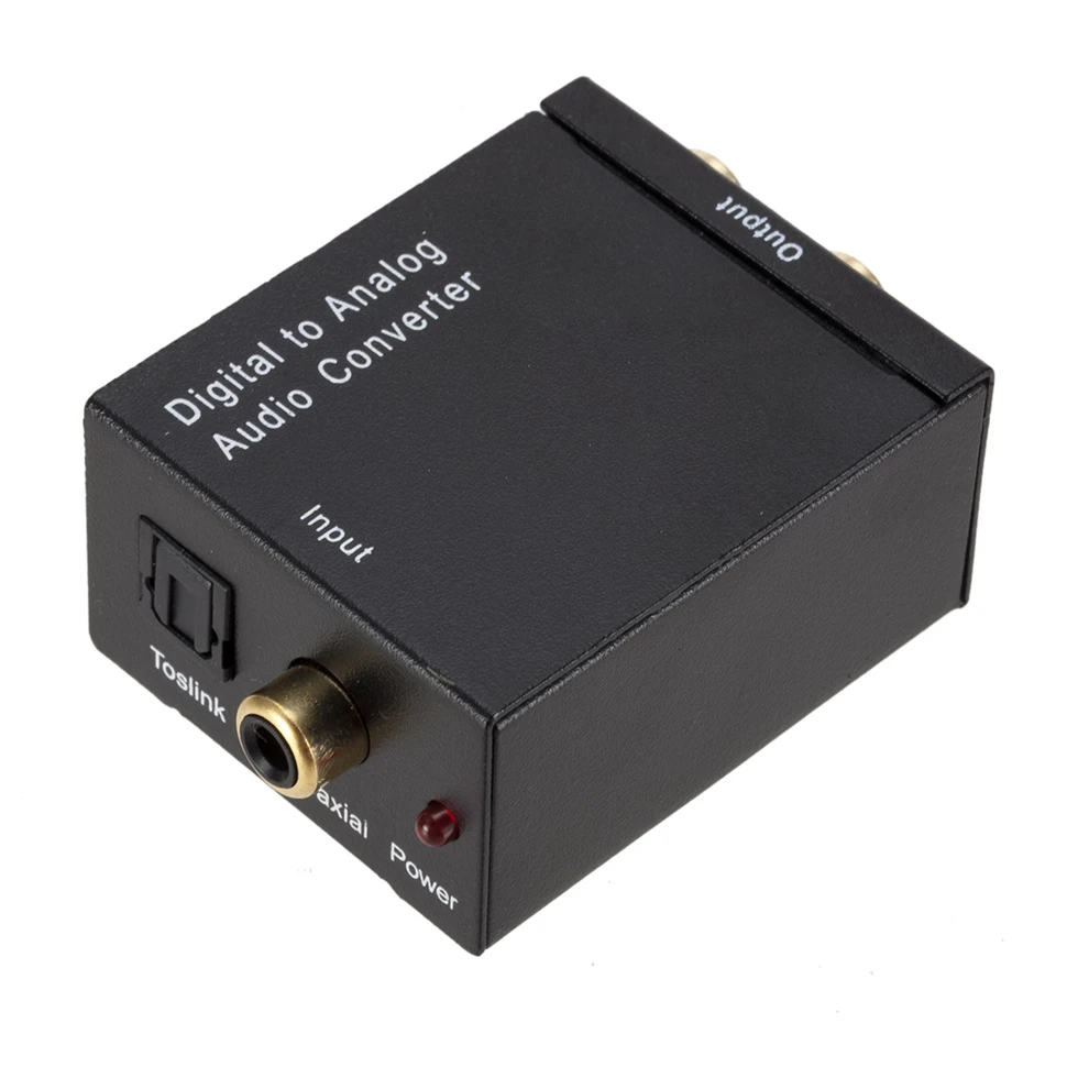 LccKaa Digital to Analog Audio Converter DAC Amplifier Decoder Optical Coaxial Toslink to Analog RCA L/R Audio Converter Adapter