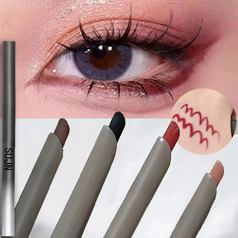 Sexy Weinroter Seidiger Eyeliner-Stift Natürlicher Matter Rosenroter Lying-Silkworm-Eyeliner Wasserfest Leicht Aufzutragender Augen-Make-up Kosmetik