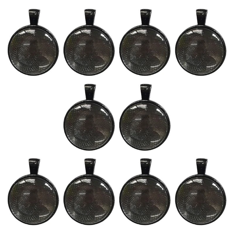 

10 Set Round Pendant Bases 25mm Blanks Round Pendant Tray Jewelry Pendant Part