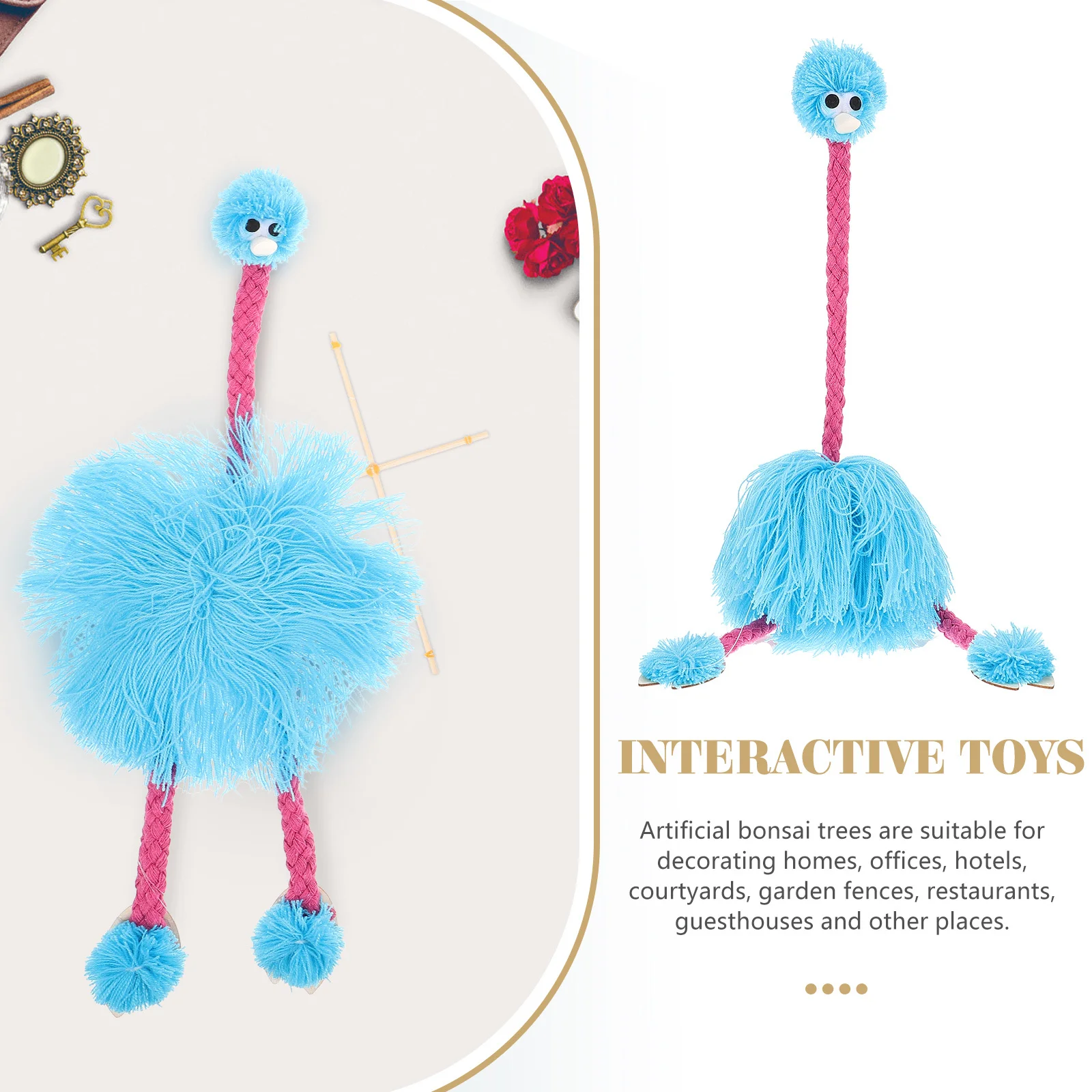 Marionetka Strusia Interaktywna Maskotka Zwierzęca Edukacyjna Zabawka dla Rodziców i Dzieci Ćwiczenia Palców Unikalna Marionetka