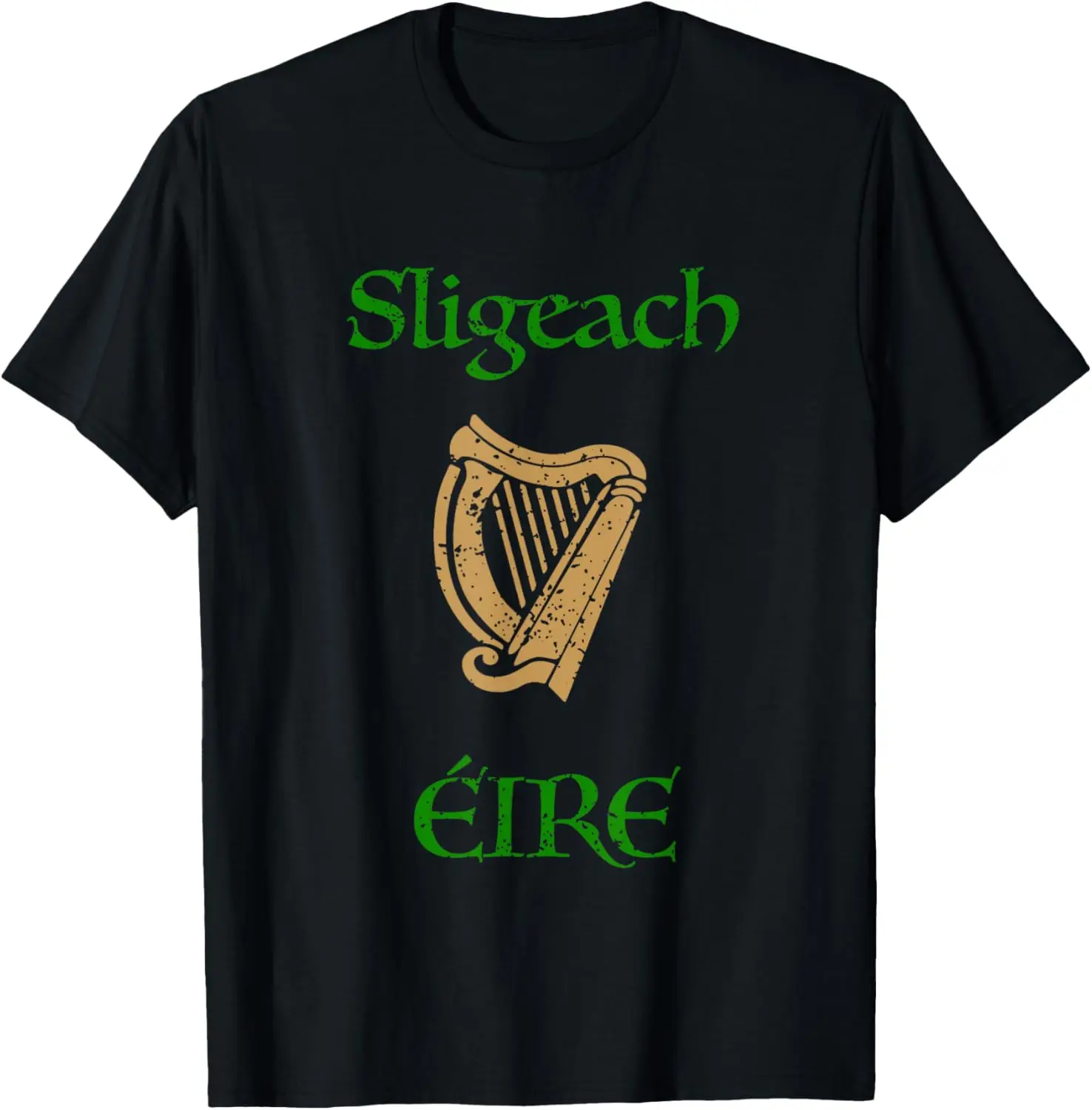 Sligeach County Sligo Ireland as Gaeilge Gaelic Celtic Harp T-Shirt