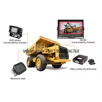 Reversing radar Adas Parking Sensor Waterproof Proximity Warning Alert System Forklift Anti-Collision PWAS System Model IP69K
