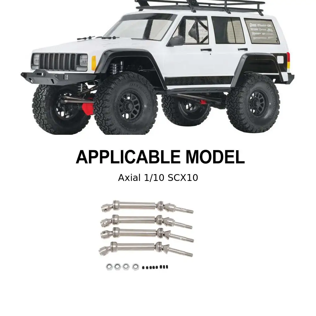 RCGOFOLLOW عمود CVD الخلفي RC جزء السيارة باستخدام الحاسب الآلي تشكيله Rc الخلفي CVD رمح ل 1/10 محوري SCX10 TRX4 TRX6 الزاحف الفضي #4