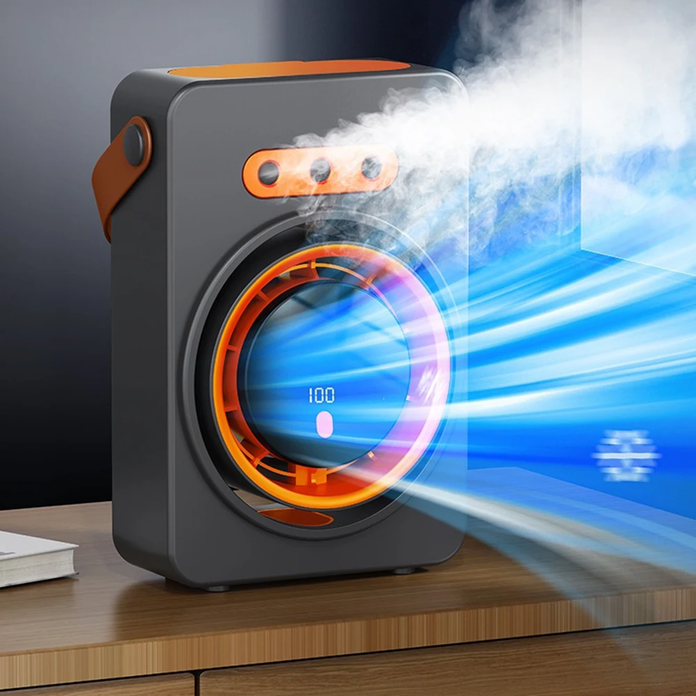 Desktop Fan Ultra-Quiet Water Spray Fan Desktop Office Rechargeable Humidifier Cooling Fans 100 Speed Adjustment For Home Office