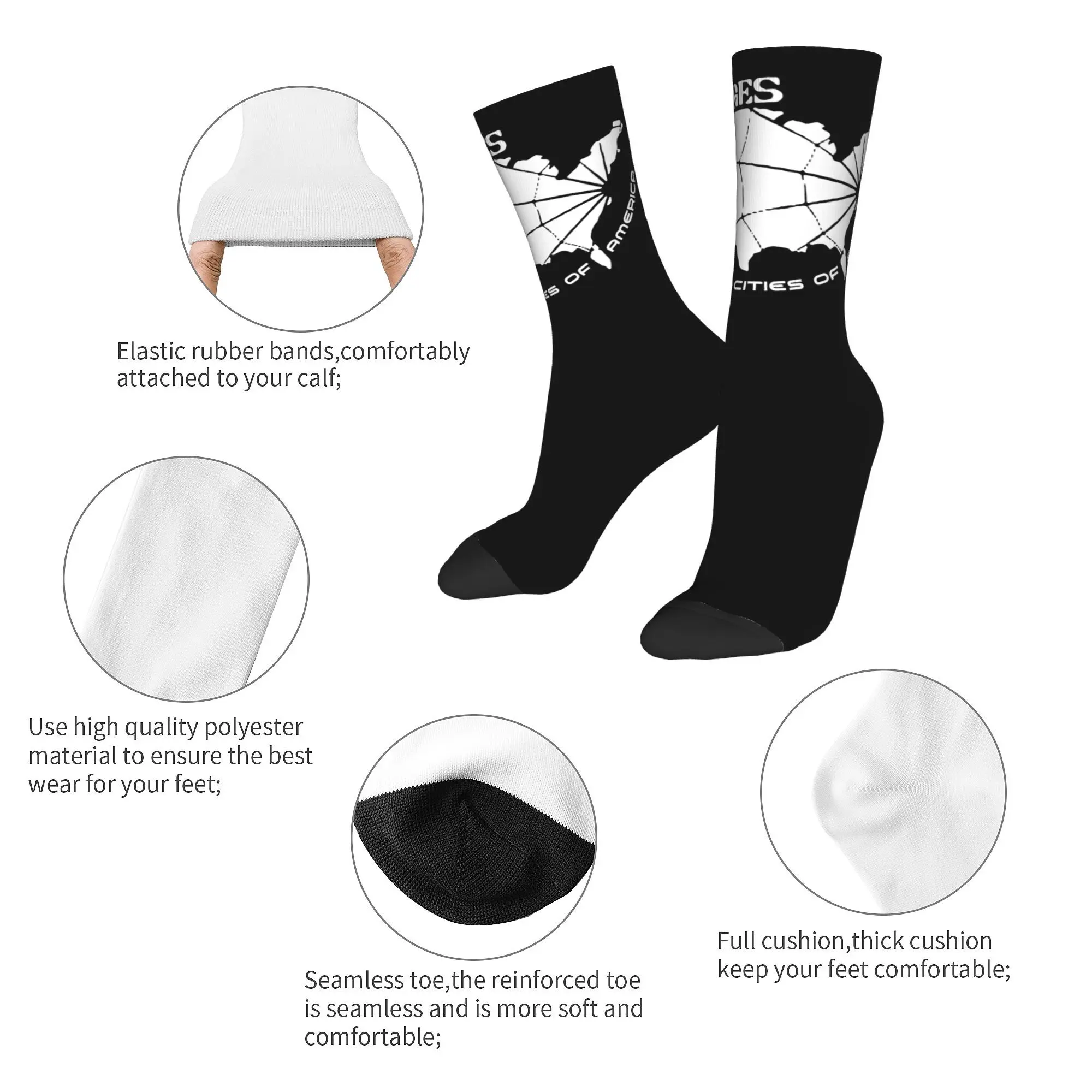 Harajuku Unisex Socks Bridges death stranding game for fans  Accessories Super Soft  Skateboard Dress Socks All Season