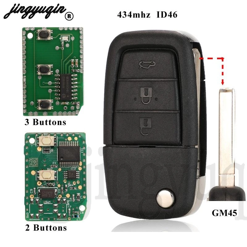 

Jingyuqin для Pontiac G8 Holden VE Commodore Omega Berlina Calais SS SV6 HSV GTS откидной дистанционный ключ от машины 434 МГц ID46 чип 3/4 кнопка