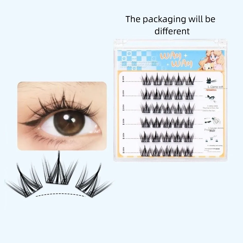 Sweet Self-adhesive Lash Clusters DIY Makeup Adhesive False Eyelashes Individual Long Lasting False Eyelash Clusters Makeup Tool