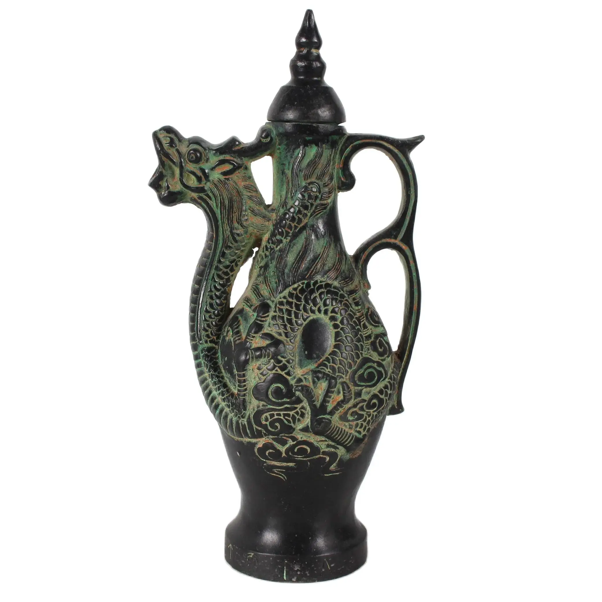 

Chinese Folk Collection Handmade Bronze Wine Pot Home Decoration Names Exhibits