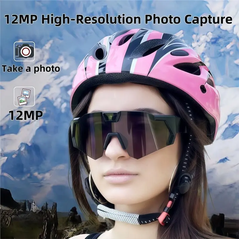 Superior-Smart POV Glasses 4K Baseball Glasses Sunglasses With Cameras For Men Women For Sports Outdoor Activities