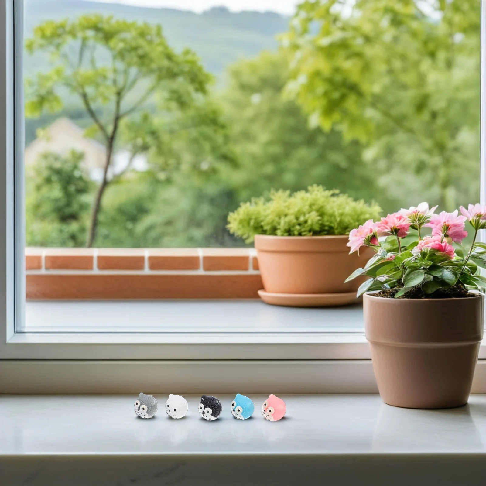 

5Pcs Resin Miniature Owl Garden Moss Micro Landscape Succulent Bonsai Plant Pots Craft Decoration Garden Miniatures