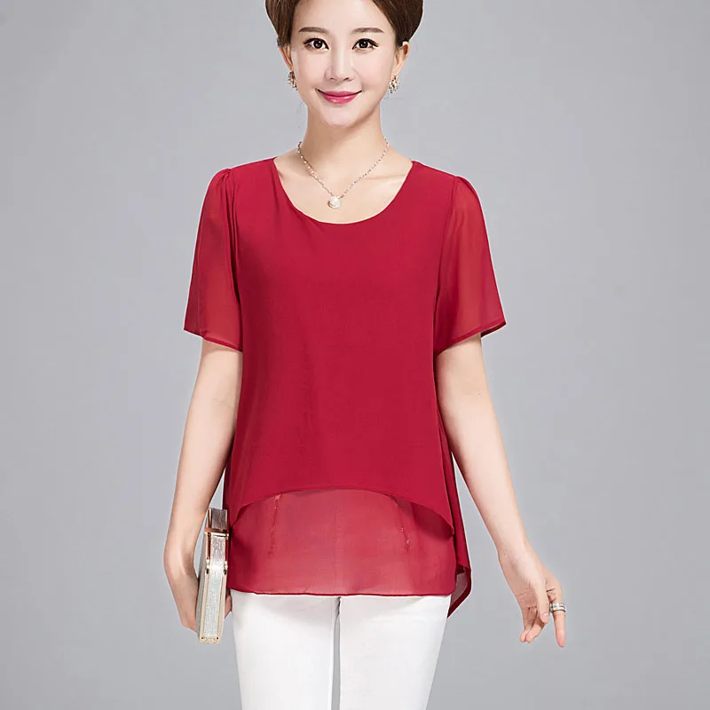 

Женская летняя шифоновая блузка, корейские рубашки с коротким рукавом, Blusas blusa feminina baratinha, шифоновый топ больших размеров