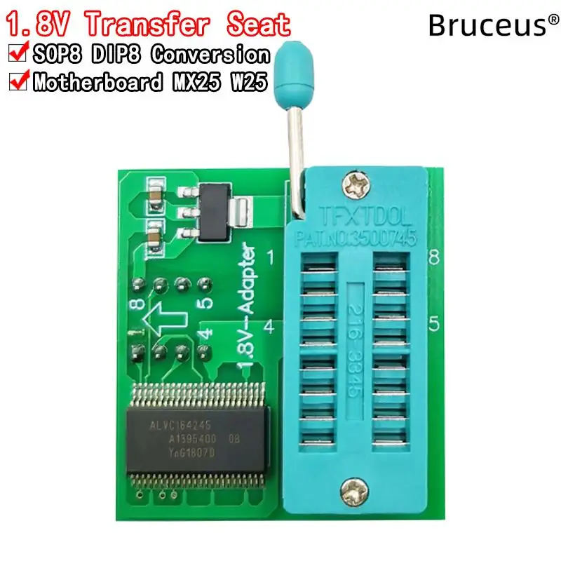 1.8V Adapter For iPhone or Motherboard SPI Flash SOP8 DIP8 W25 MX25 use on programmers TL866CS TL866A EZP2010 EZP2013 CH341