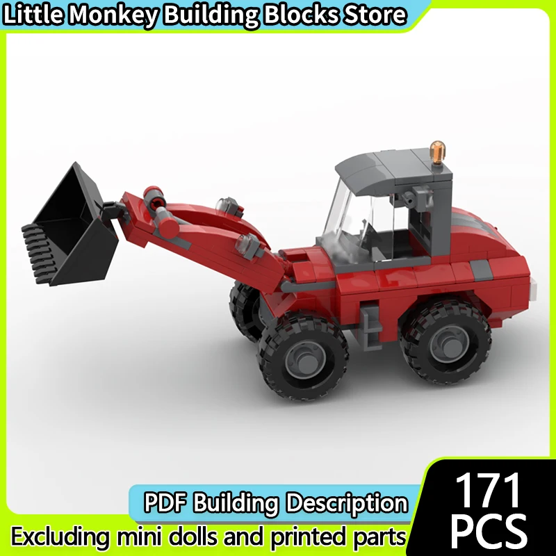 

Конструктор City Car Model MOC: Классический колесный погрузчик, модульная технология, подарки для детей на праздники, набор для сборки игрушек