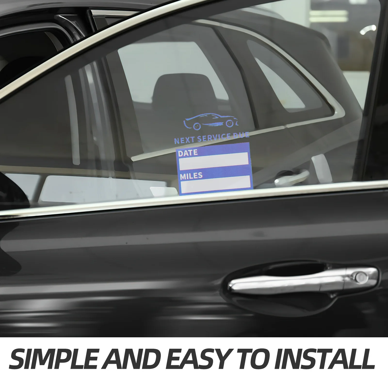 Waterproof Static Cling Service Reminder Stickers No Glue Car Maintenance Easy Apply Next Service Due Tags For Windshield