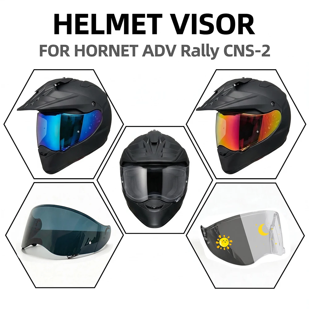 Visor For Shoei HORNET ADV CNS-2 Rally Helmet Replacement Anti-UV Lens