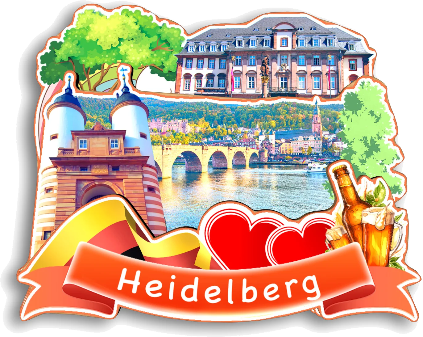 شتوتغارت بريمن إيسن هانوفر هايدلبرغ دورتموند لايبزيغ نورمبرغ دريسدن ألمانيا مغناطيس الثلاجة هدية تذكارية للسفر #4