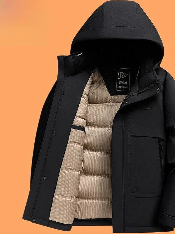 

Утепленная осенне-зимняя мужская повседневная куртка с капюшоном, теплая верхняя одежда из полиэфирного волокна, удобная, спортивная