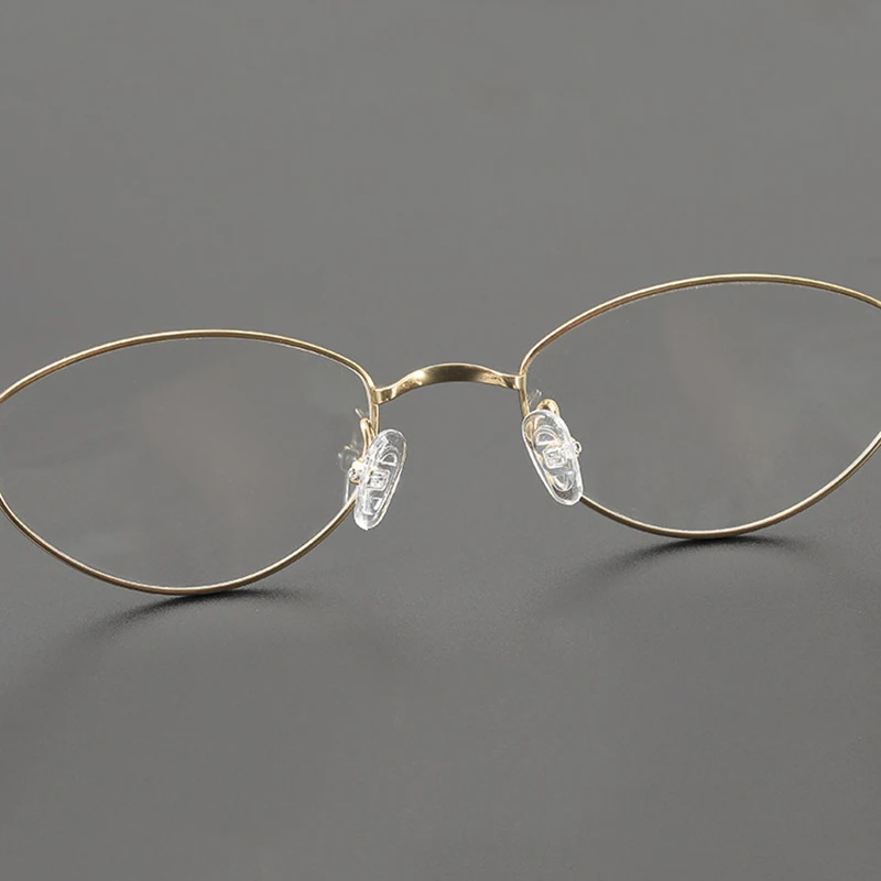 Men Women Titanium Oval Eyeglasses Ultra Thin Metal Frame Optical Glasses Business Casual Prescription Unique Design Spectacles