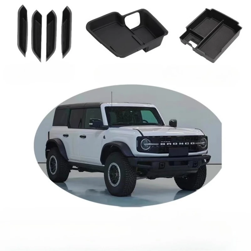 

Для Ford Bronco внутренний ящик для хранения центральный ящик для хранения дверей силиконовая беспроводная зарядная панель