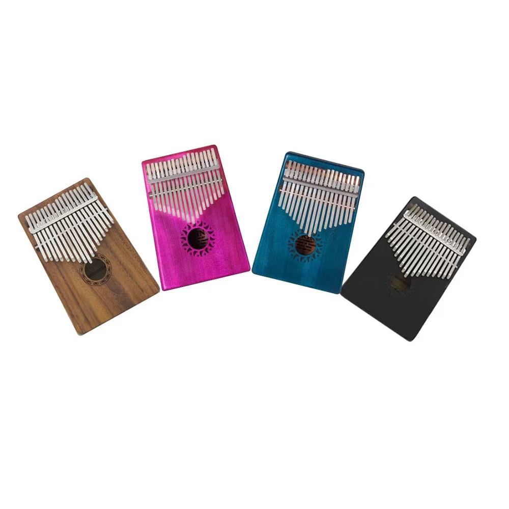 

Factory Bestselling Portable Small Instrument for Beginners 17 Key Mahogany Kalimba Thumb Piano