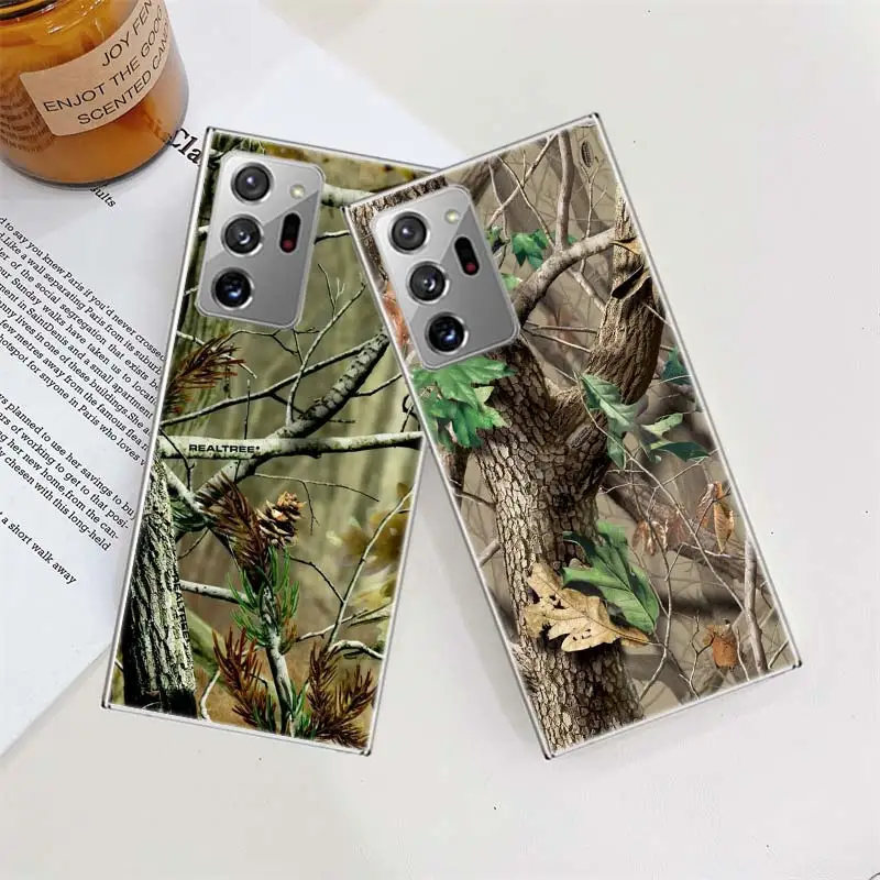 Realtree Real Tree Camo Phone Case For Galaxy Note 20 Ultra 10 9 8 Samsung A05S A55 A35 A25 A15 A9 A8 A7 A6 J8 J6 J4 Plus M52 M5