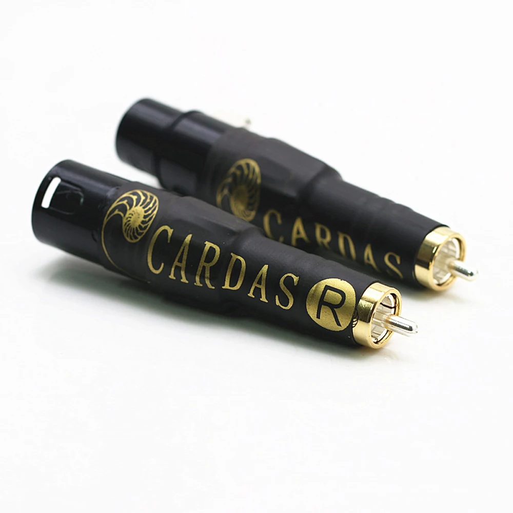 Cardas XLR 3 Pin Female/Male to RCA Male Audio Jack Adapter Plug Connector XLR to RCA Silver-Plate Plug