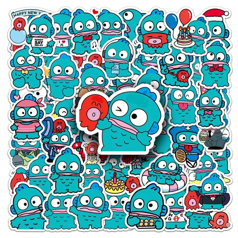 50Pcs Cartoon Sanrio Stickers Hangyodon Stickers for Scrapbooking Laptop Suitcase Waterproof Sticker Decal Kid Toy