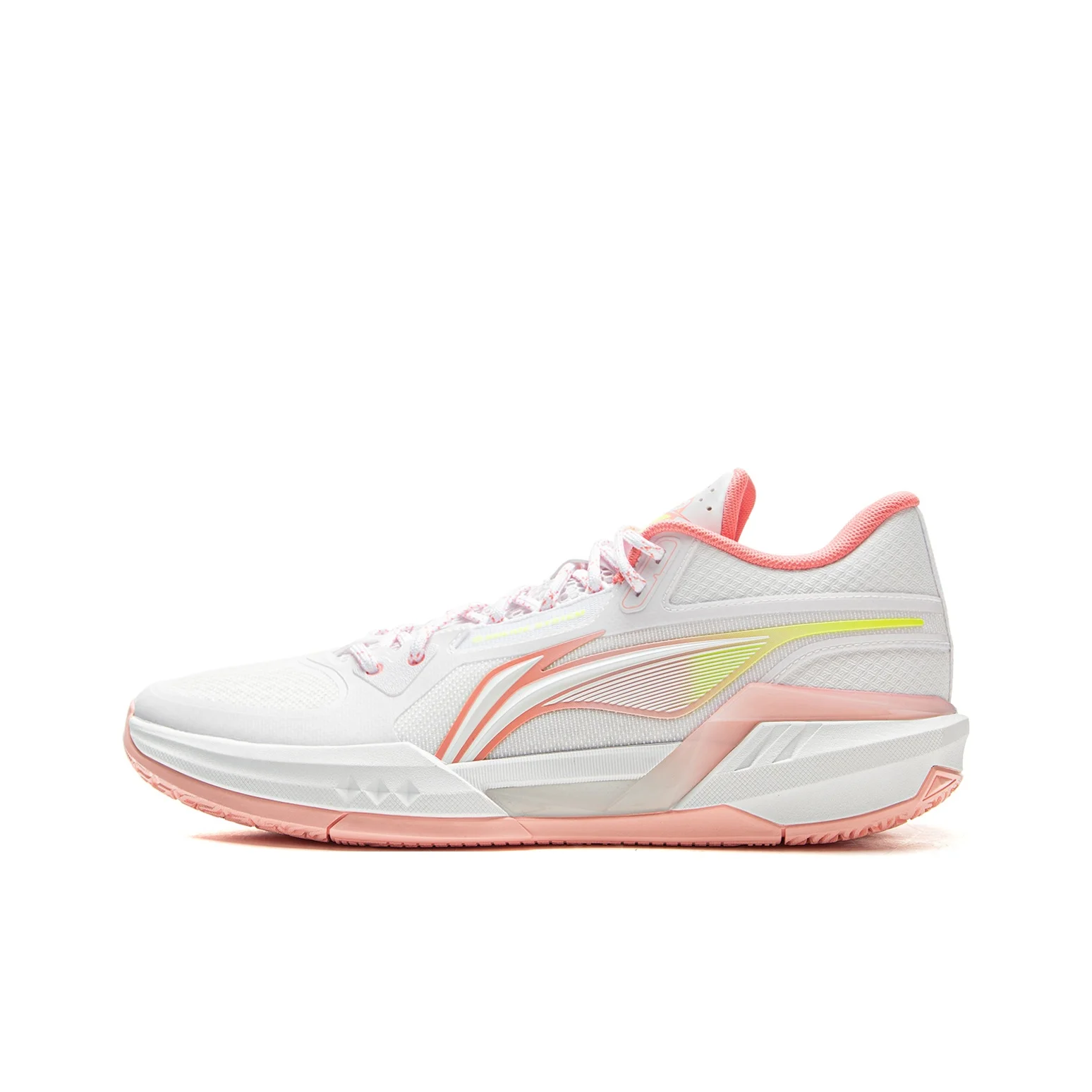 Li Ning Light Speed 3mid Mid top Basketball Shoes Men's Standard White Peach Rouge Pink ABPV019-2