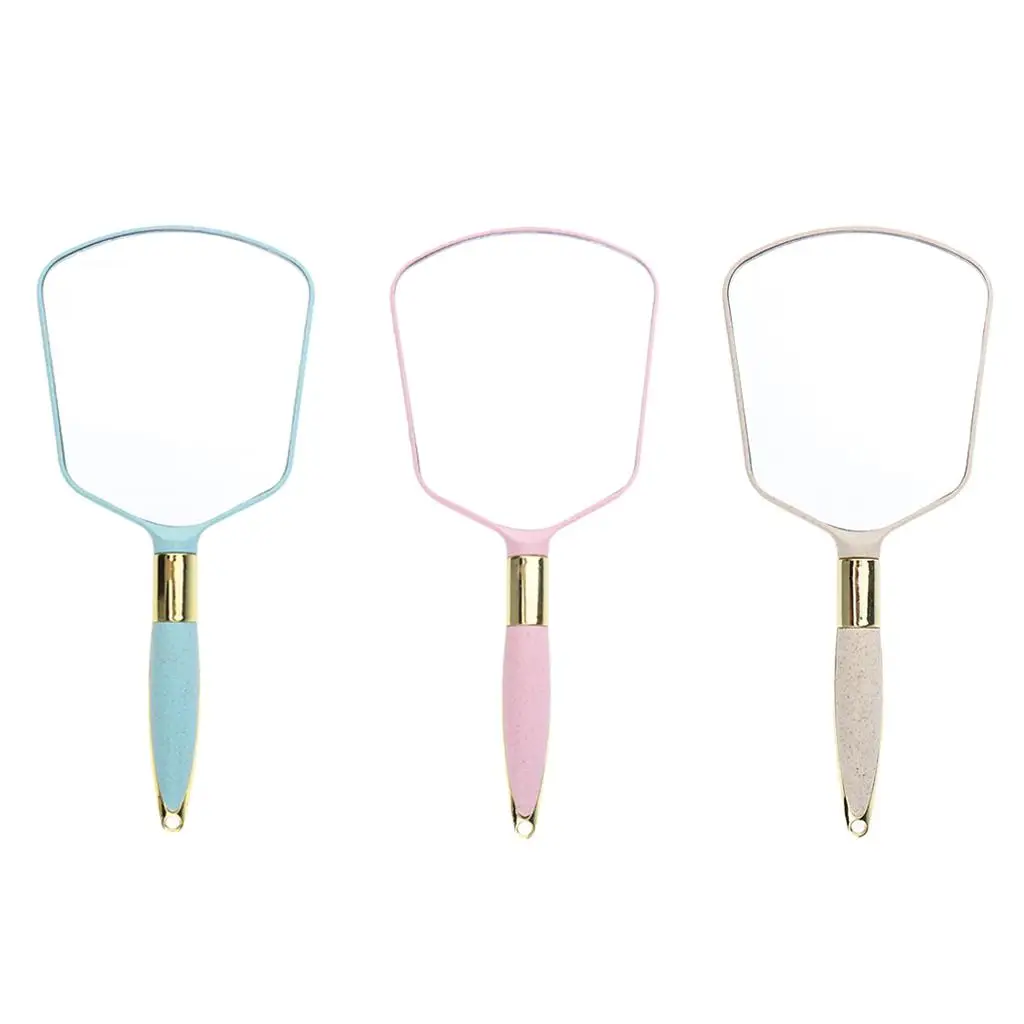 Handheld-Schminkspiegel, dekorativer, einfacher kosmetischer Hand-Reisespiegel