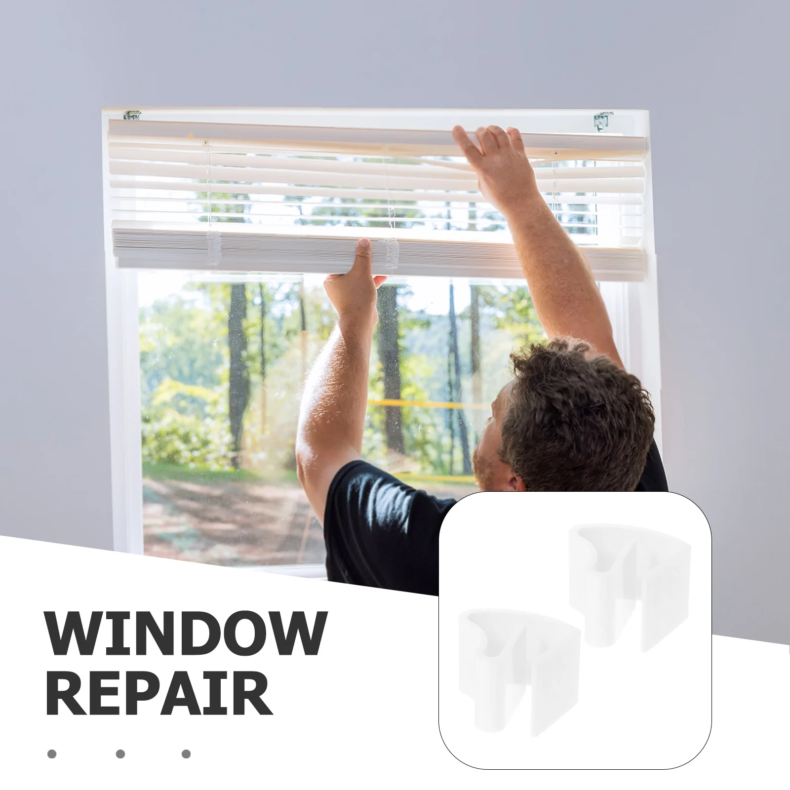 10 قطعة السنانير قضيب الستارة قابل للتعديل البلاستيك المعدني لستائر مطوي الستائر العمودية نافذة الأجهزة عوائق المسار الشماعات #3