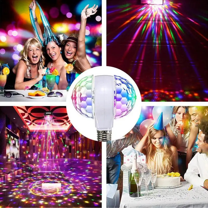 Disco Glühbirne Disco rotierende magische Kugel Glühbirne Multi Kristall Bühnen lichter für Disco Geburtstags feier Club Bar für Indoor