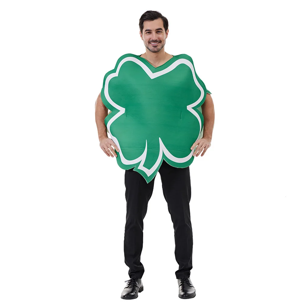 

St.Patrick's Day Lucky Four-Leaf Clover Green Costume Cosplay Irish Festival Carnival Party Top Costume Props