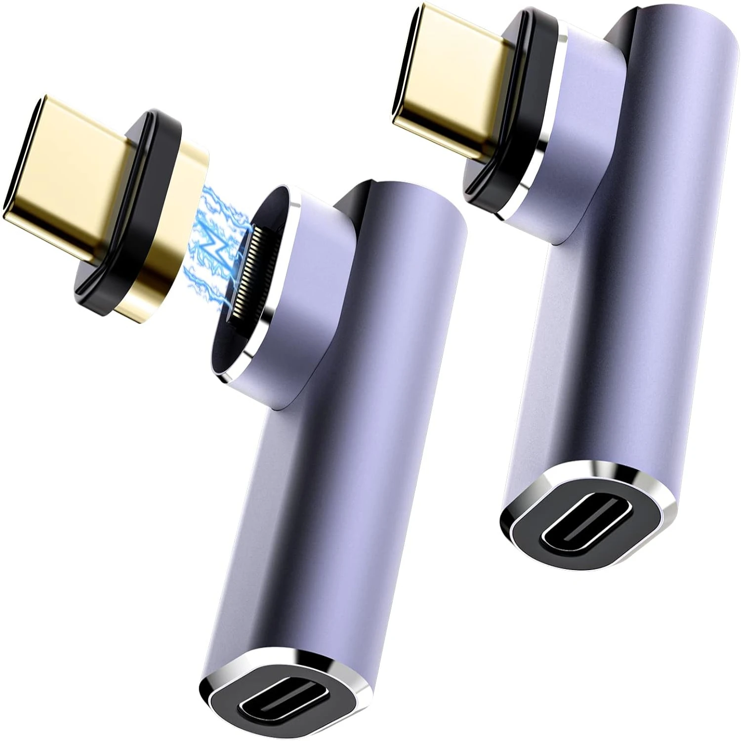 Flat Shape 140W 24Pins USB4.0 Fast Charge Adapter 2 Pack for Thunderbolt 3/4, MacBook Air, Steam Deck - Supports 40Gbps Data Tra