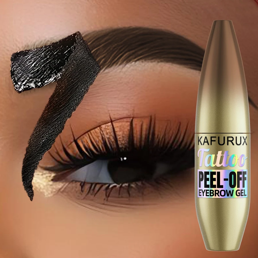 5 Colors Easy Peel Semi-Permanent Eyebrow Dye Cream Waterproof Eye Brow Tint Makeup for Women Gifts Long Lasting Transfer-Proof