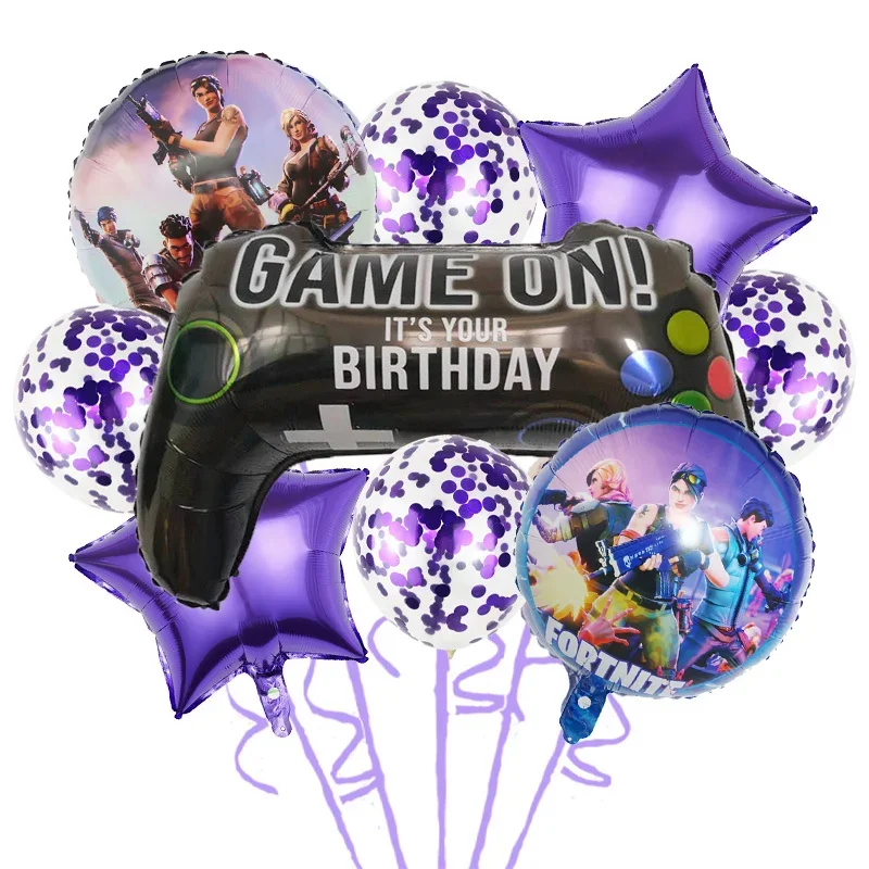 Fortnites Birthday Balloon Set Girls Party Decoration Number Balloons Suit Cute Kawaii Ornaments Backdrop Baby Shower Decor Gift - Detail 1