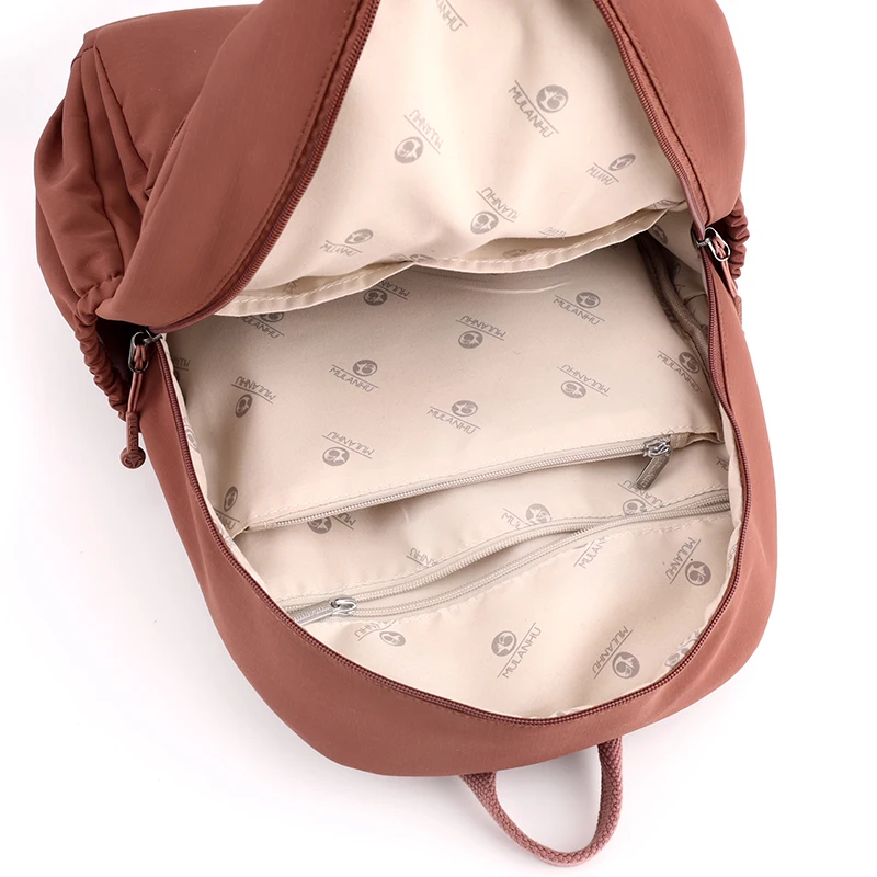 Waterproof Nylon Daypack Women Laptop Backpacks Multipocket Schoolbag for Teenage Girls Large Capacity Outdoor Travel Rucksack image 4