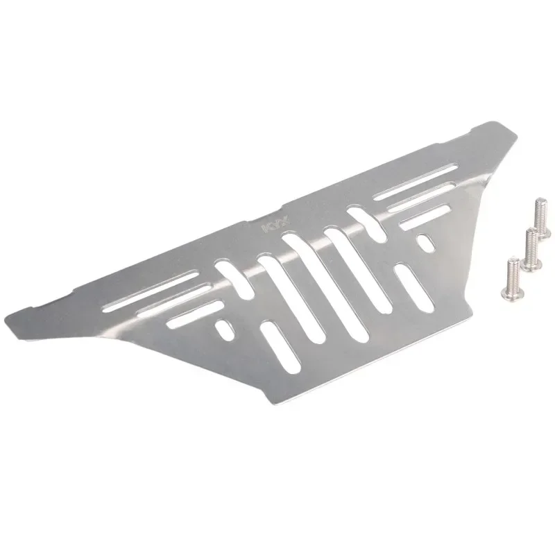 Front Guard Plate Stainless Steel Chassis Protective Board for KYX 1/10 Model Car Bronco Trx-4