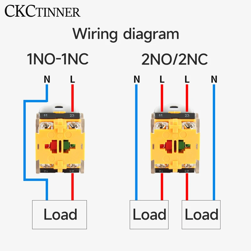 22mm LA38-11D DS with Light Push Button Switch NO NC Momentary Latching DC 12V 24V AC 220V 380V LED Indicators