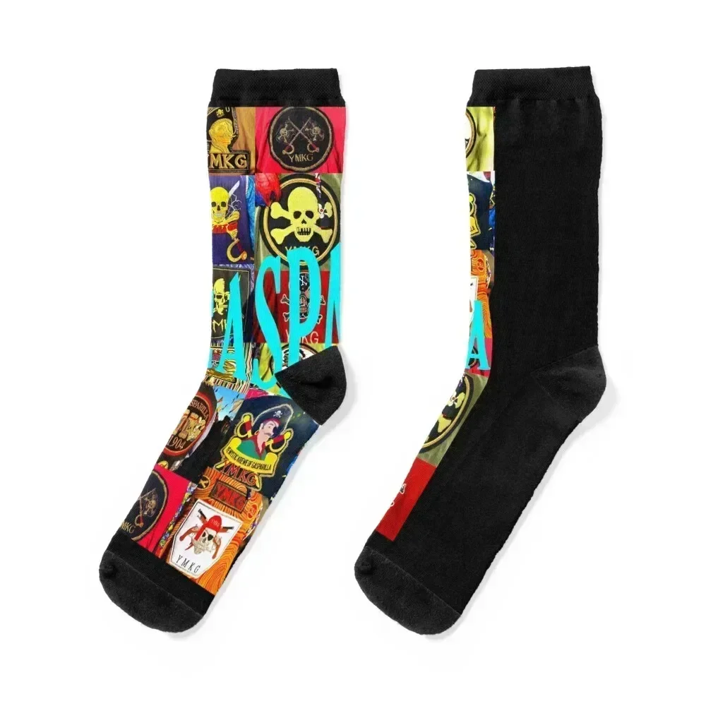 

Gasparilla pirate fest patches design Socks set hip hop halloween christmas stocking Woman Socks Men's