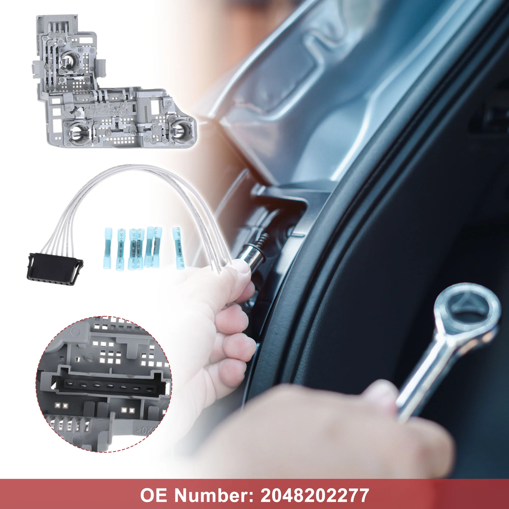 

UXCELL Left Tail Light Socket Wiring for Mercedes-Benz C-Class W204 12-14 No.2048202277