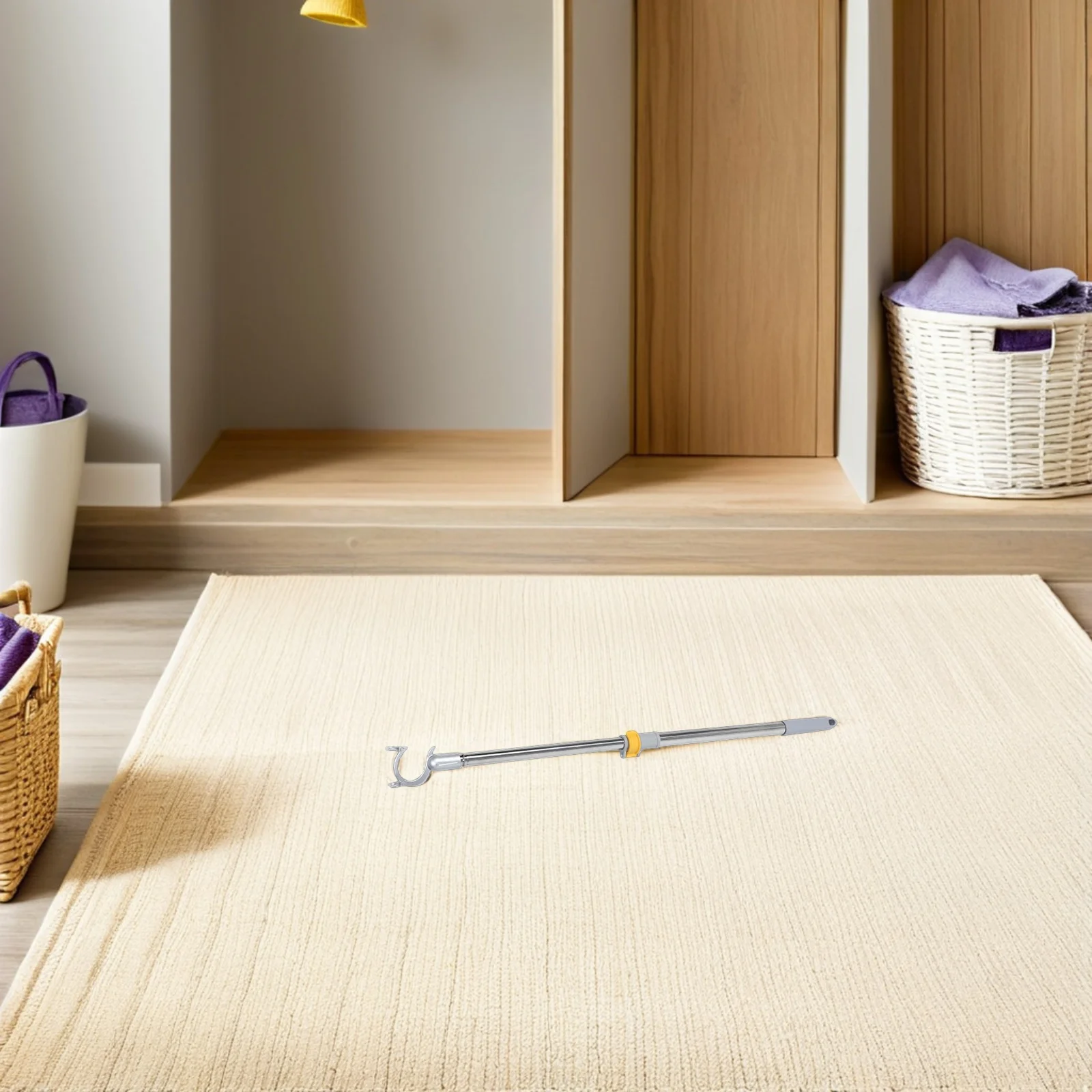 

Stainless Steel Alloy Telescopic Clothes Drying Rod 20.83-30.65 Inch Adjustable Length Closet Balcony Laundry Hanger